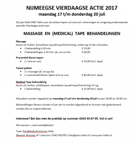 nijmeegse vierdaagse actie PMC Helix Leersum en Amerongen